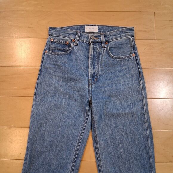 Still Here Childhood Jeans Hand Painted Line Blue Wash Stones & Rocks Size 24 - Picture 4 of 15
